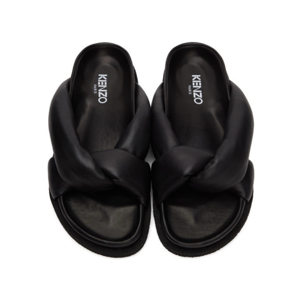 NWOT Kenzo Paris Komfy Mule Black Slide Sandals